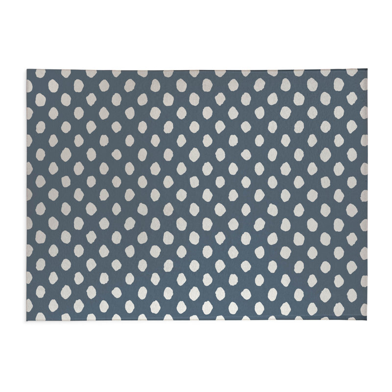 Large Dot Kids Play Mat, Blue, Rectangle 60" x 84"