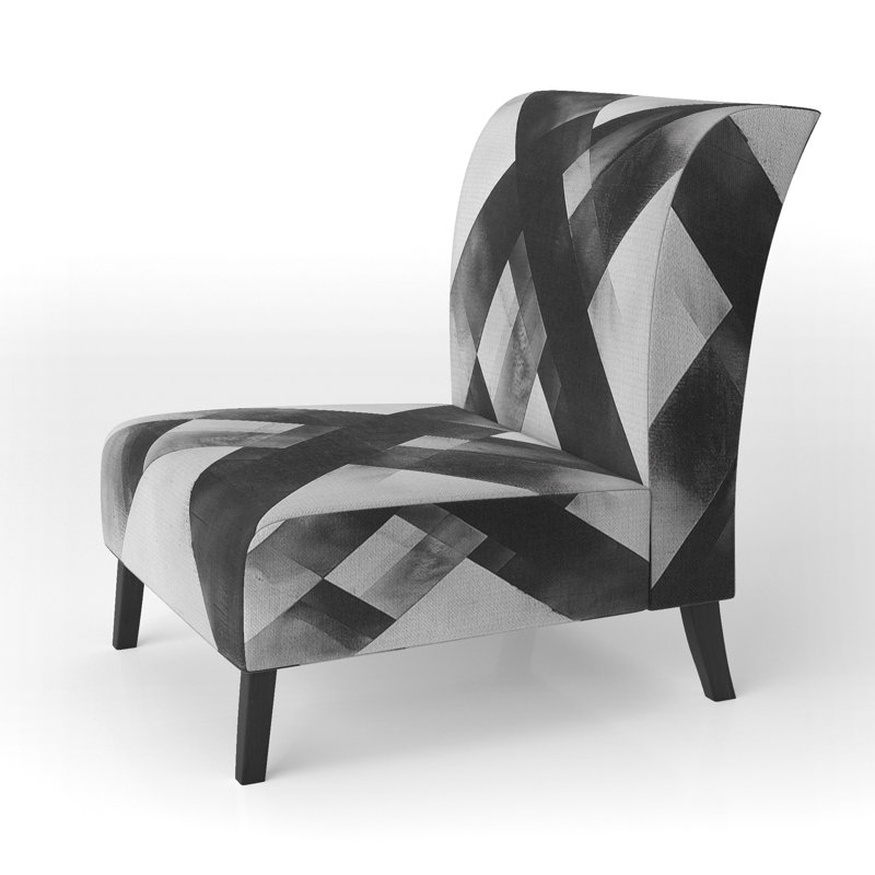 Chaise rembourrée Abstract Shapes, Pantoufle sans accoudoirs