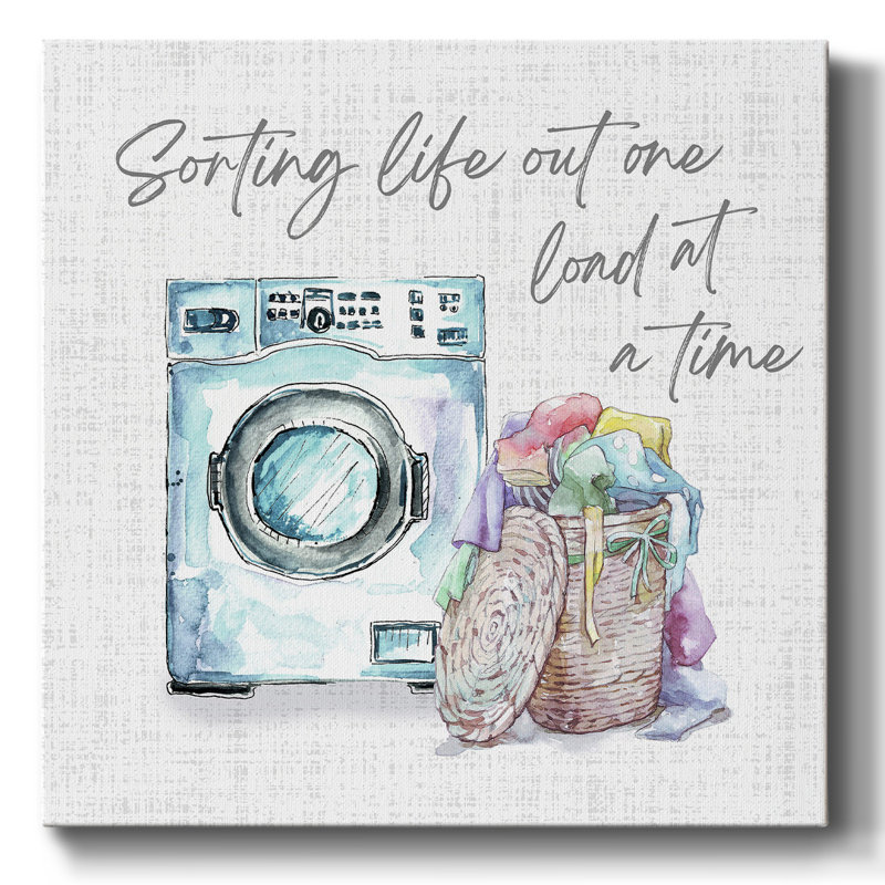 «Laundry Day Sorting Life», impression sur toile, H 32 po x l 32 po