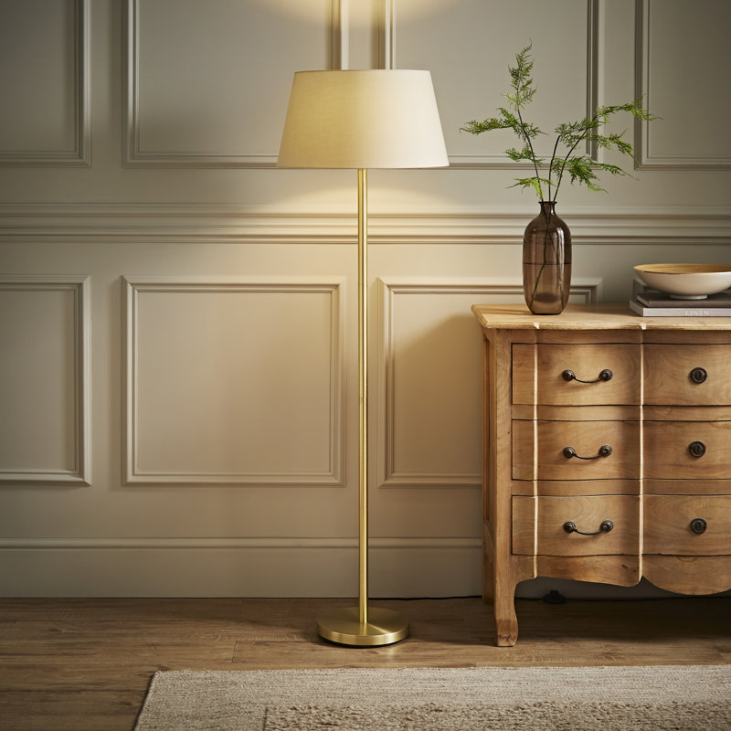 Bekbele 158cm Traditional Floor Lamp, No, Beige, Gold