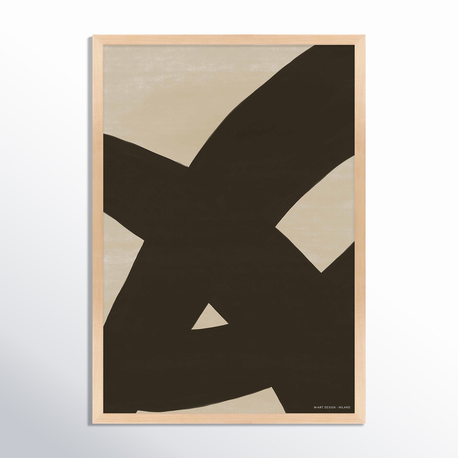 Form & Fusion 2 by Romina Gadler, Maple Framed Paper, 25" H x 17.5" W x 1.25" D
