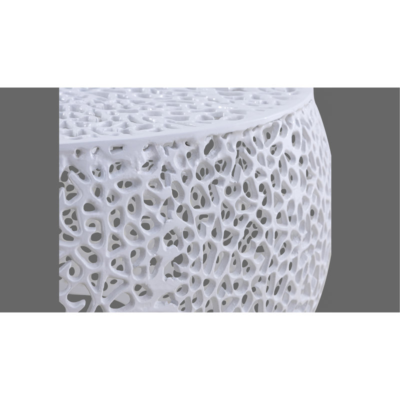 Table basse ronde blanche
