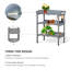 Banc de rempotage extérieur, table de rempotage en bois avec crochets, gris