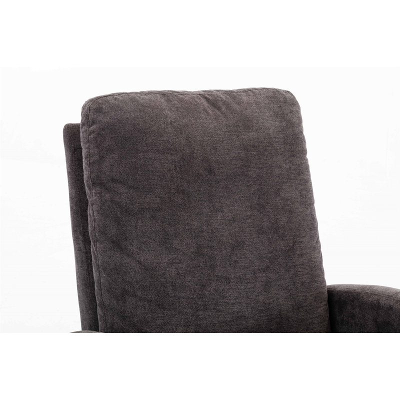 Chaise berçante de salon, Tissu gris foncé