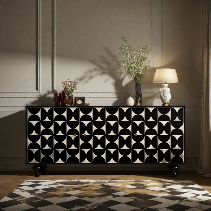 Multi-Functional Simple Style Sideboard