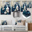 Vase en argile bleu et crème fantaisiste bleu et crème Boho-1323353807