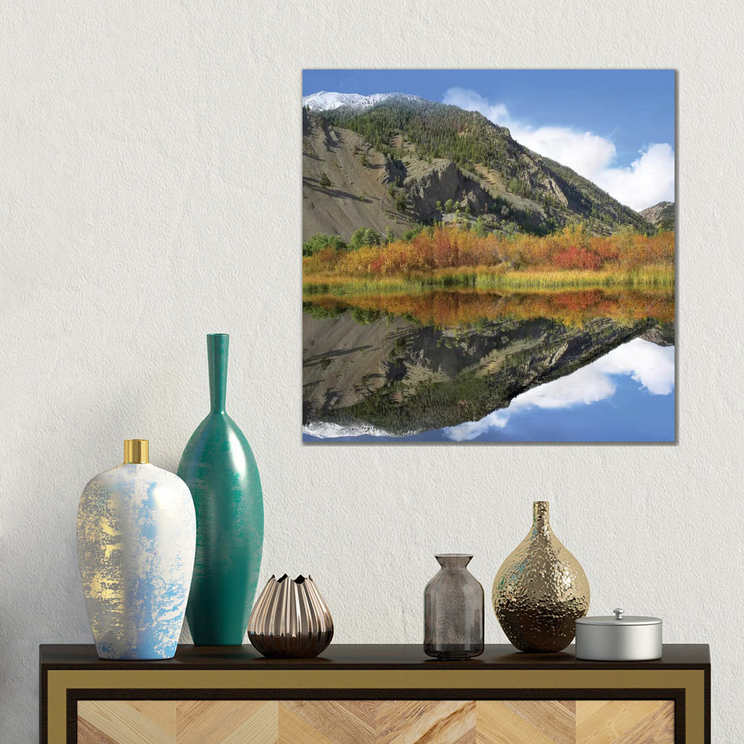 Boulder Mountains Reflected In Pond, Idaho von Tim Fitzharris - Gallery-Wrapped Canvas Giclée on Canvas