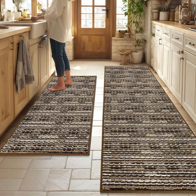 Floor-Thick Stain Resistant Vintage Kitchen Mat
