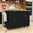 Rijwana 4 Drawers Kitchen Island Set With Drop Leaf And 2 Seatings-1204811452