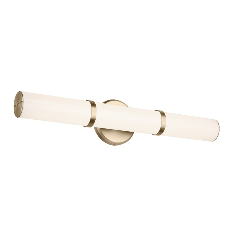 Barre de bain 24,25 "à DEL moyen avec verre blanc, Bronze
