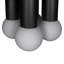 Amadeus 12 - Light Steel Sputnik Modern Linear Chandelier