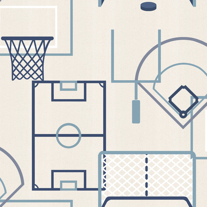 Papier peint Sports Play Zone, Crème