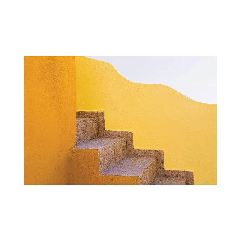 Greece, Santorini. Stairs And Building Shapes. by Jaynes Gallery - Wrapped Canvas Gallery-Wrapped Canvas Giclée