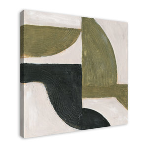 Ivy Bronx " Abstract Moody Shapes " Painting Print on Canvas | Wayfair