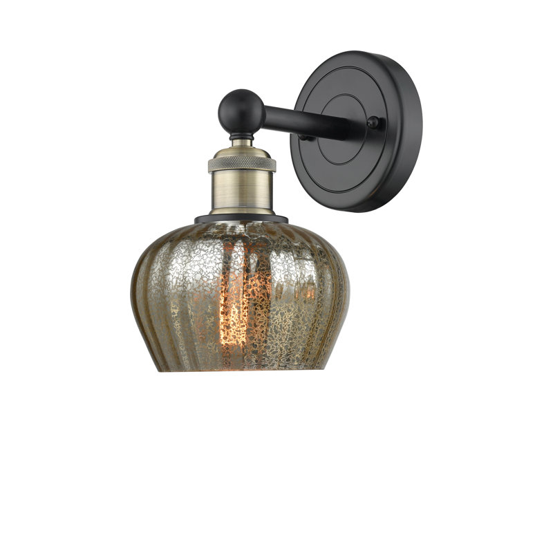 Canute Armed Sconce, Mercury, Black Antique Brass