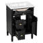 Meuble-lavabo de 24 pouces avec meuble-lavabo avec un tiroir rabattable, deux tiroirs standard et une tablette réglable, meuble-lavabo autoportant pour le rangement de la salle de bain-121708958