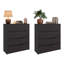 Commodes 4 tiroirs, ensemble de 2