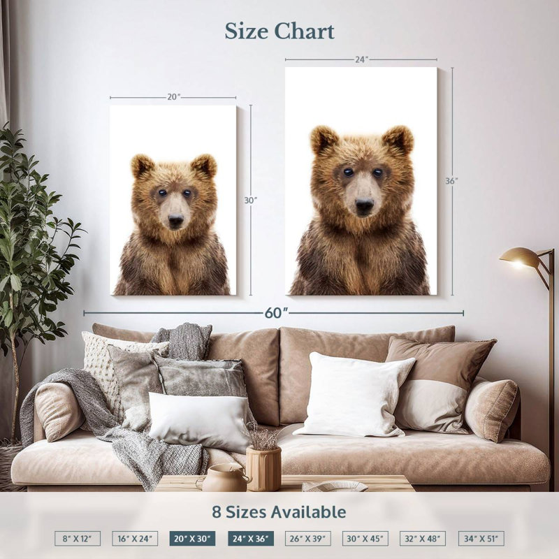 Brampt Adorable Baby Bear, 36" H x 24" W