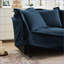 Canapé, chenille bleu marine moderne avec housses amovibles | Structure en bois | Noir-2059905421