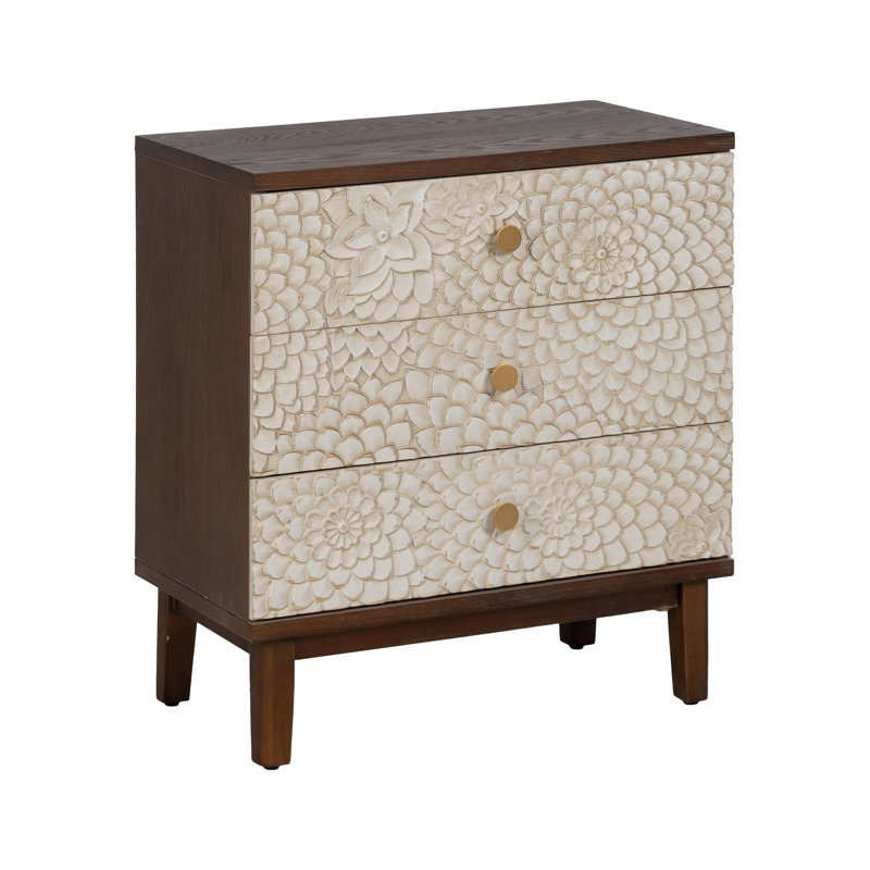 Stephenville 64cm W Solid Wood Bedside Table