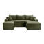 Canapé modulaire en forme de U 94,5 po avec assise profonde, aucun assemblage requis, canapé-lit modulaire pour salon, chambre à coucher, appartement-1259663159