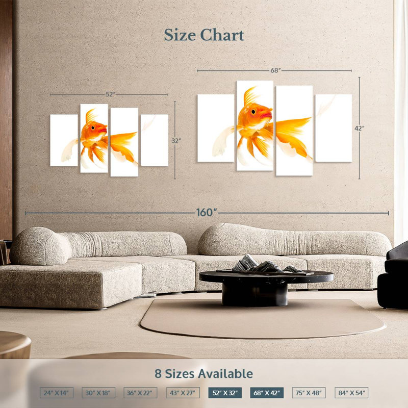Brampt Goldfish, 42" H x 68" W