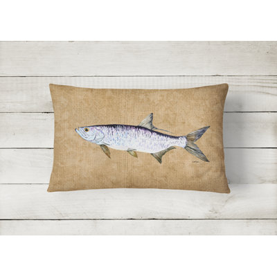 Tarpon Outdoor Reversible Throw Pillow