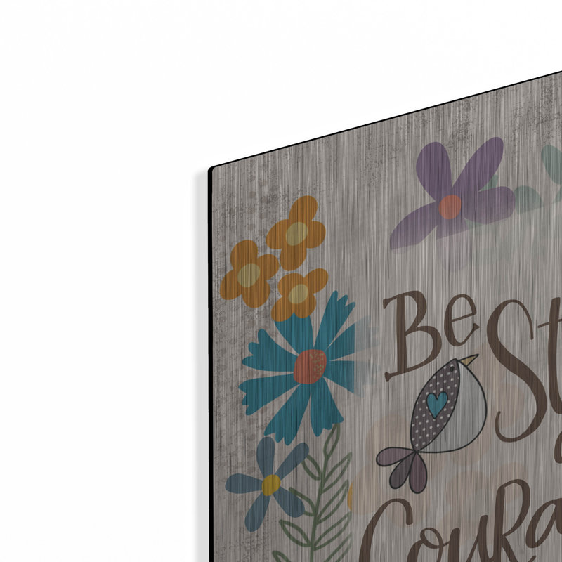 «Be Strong And Courageous» par Lisa Larson, H 24 po x l 24 po
