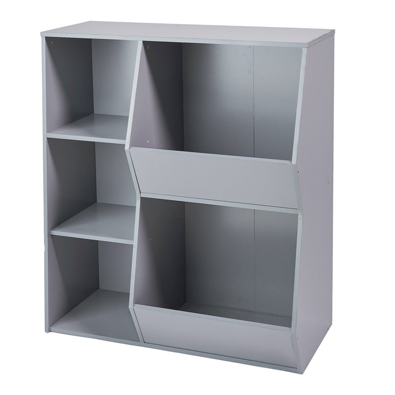 Gray Melamine Kids Toy Storage Unit with Cubes