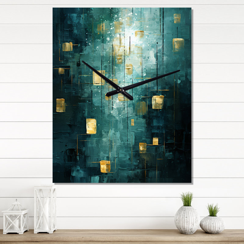 Sudden Serenity Abstract - Horloge murale abstraite surdimensionnée, Petit