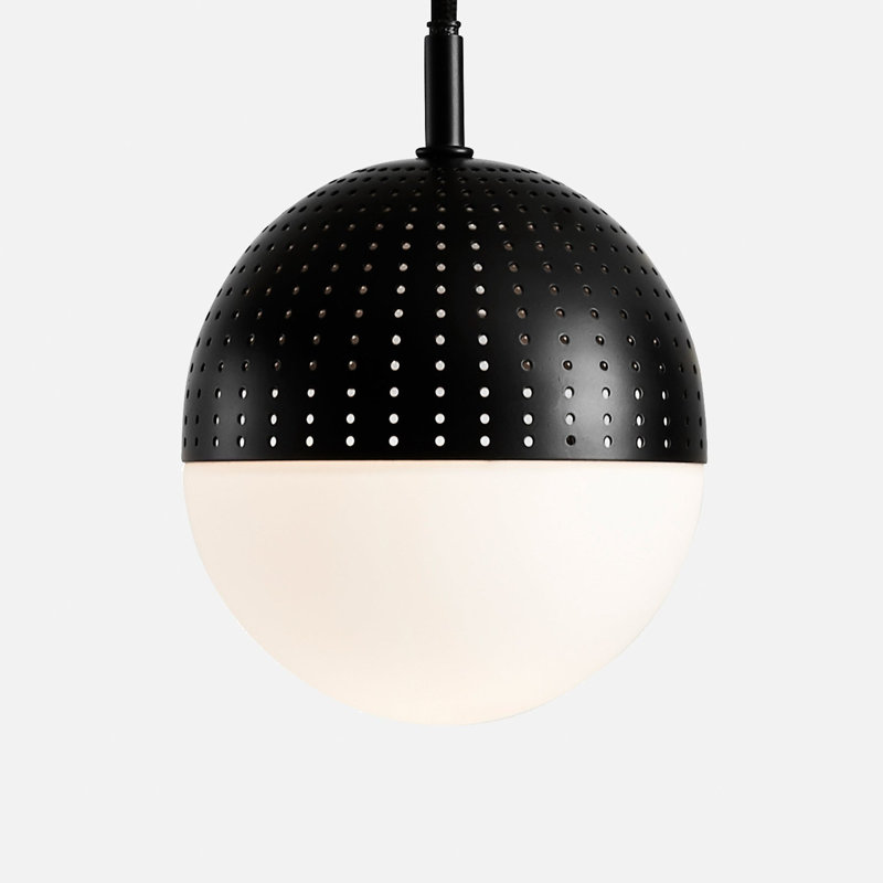 Dot Pendant (Small), Black/White, Black