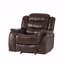 Fauteuil inclinable surdimensionné brun foncé et rembourré moelleux de conception classique