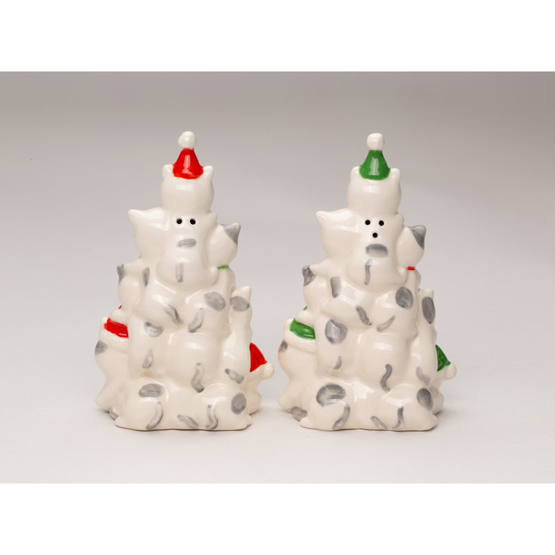 Christmas Tree Cats Salt and Pepper