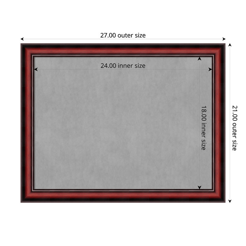 Tableau d'organisation magnétique Rubino Cherry, H 21 po x l 27 po