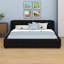 Upholstered King Size Platform Bed Frame-1069201482-1069201480