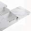 Table basse carrée en placage de marbre avec plateau coulissant et rangement blanc 39,4 po-1800972980