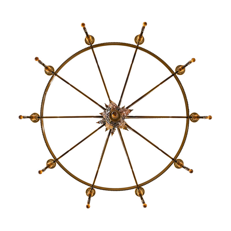 56" Wide Amaury 16 Light Chandelier, 10, 48" H x 36" W x 36" D, Lt Burnished Transparent Gold