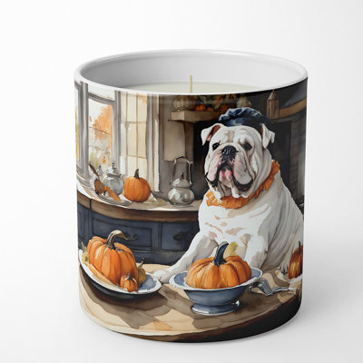 Bougie parfumée Pumpkin Pie avec support en céramique