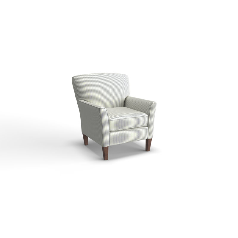 Fauteuil de 33 po de large Shirleyann, Noyer foncé, Mélange de polyester gris clair