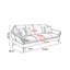 Canapé modulaire en cuir véritable gris foncé-129490928