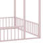 Structure de lit en métal avec clôture