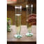  Flûtes à champagne en verre recyclé H 10 po, transparent soufflé à la main transparent, ensemble de 6