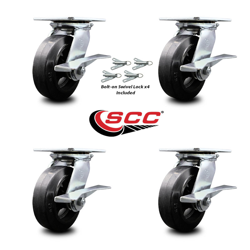 Rubber on Steel Caster