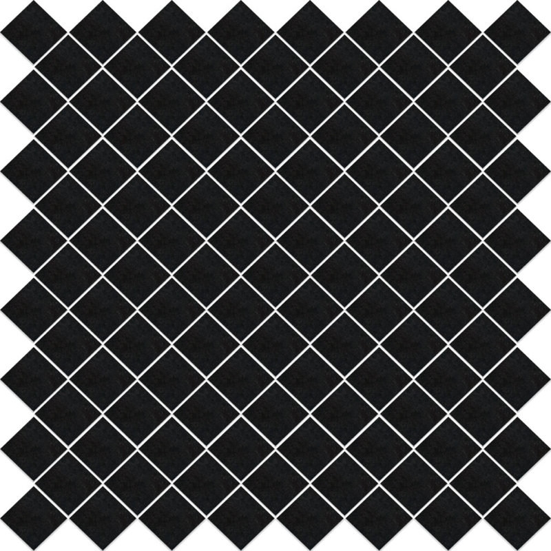 Carreau de porcelaine aléatoire pour mur et plancher 1 po x 1 po, Noir