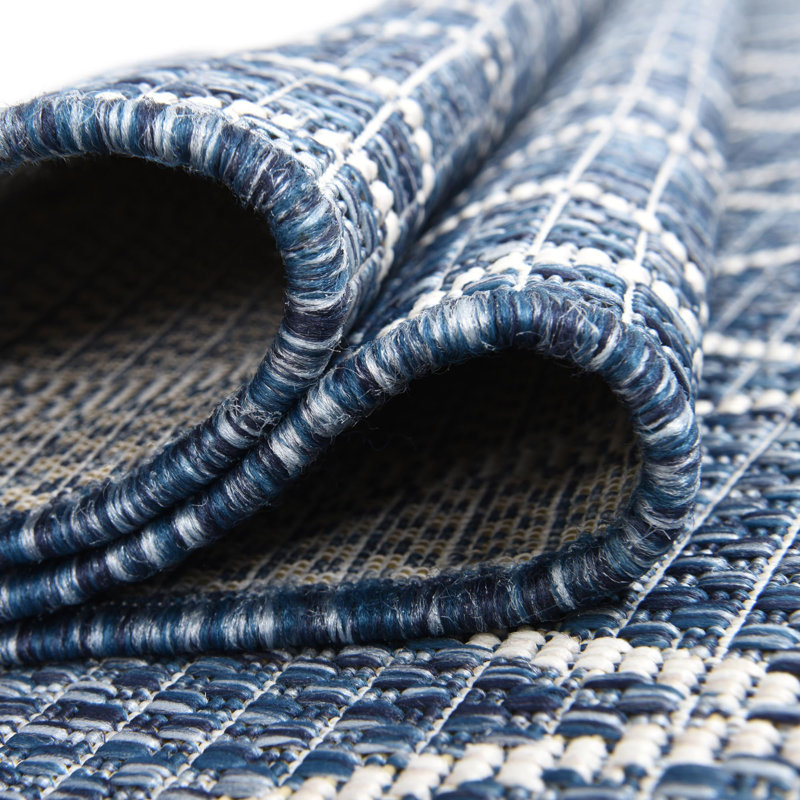 Tapis d'extérieur Blue_Unique, Rectangle de 10 pi x 14 pi