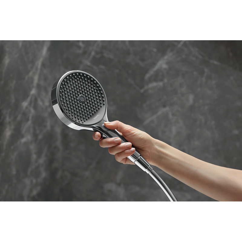 Hansgrohe Rainfinity Handheld 3-Jet Showerhead 130, Chrome, 1.75 GPM