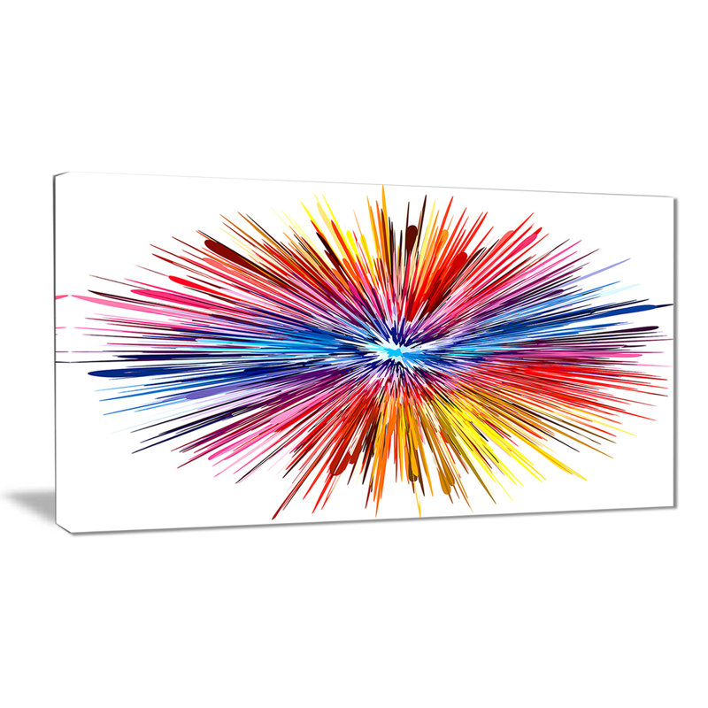 Color Explosion Abstract Canvas Art in Multicolor on Cotton
