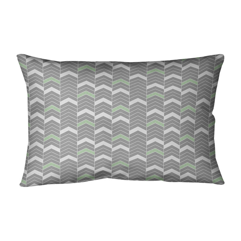 Coussin Rhonda, H 14 po x l 20 po, Vert, Pas de bourre