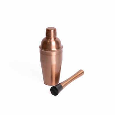 BarCraft Cocktail Shaker with Drinks Muddler