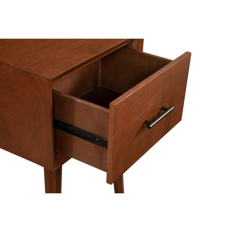 Williams End Table with Storage, Brown